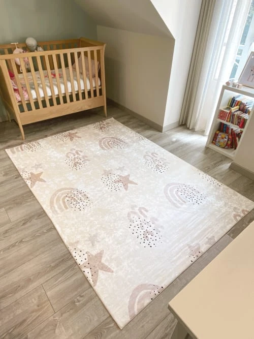 Nazar Tapis Enfant Ciel étoilé Crème 120x160 – Image 2