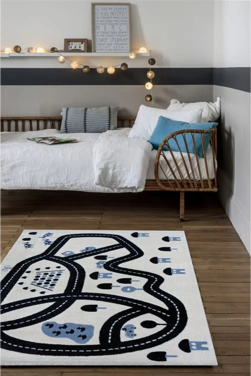 AFK Living Tapis Enfant Circuit Bleu 135x190 – Image 2