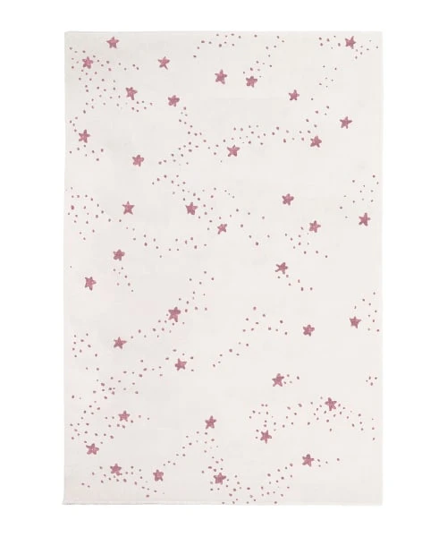 AFK Living Tapis Enfant Constellation D'étoiles Rose 80x150