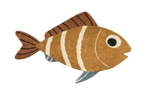 RNT By Really Nice Things Tapis Enfant Coton Forme De Poisson S: 133x92