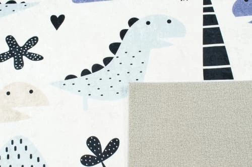 Nazar Tapis Enfant Dinosaure Bleu 120x160 – Image 6