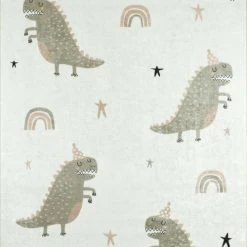 Nazar Tapis Enfant Dinosaure Vert 160x230