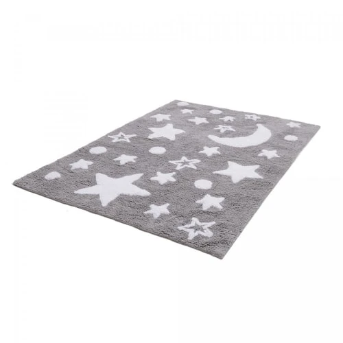 Un Amour De Tapis Tapis Enfant En Coton Gris 60x110 – Image 2