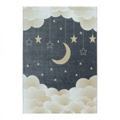 J&Kids Tapis Enfant En Polypropylène Jaune Ø 160