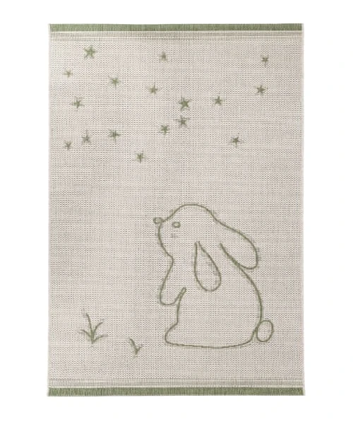 AFK Living Tapis Enfant Intérieur Exterieur Petit Lapin 120x170