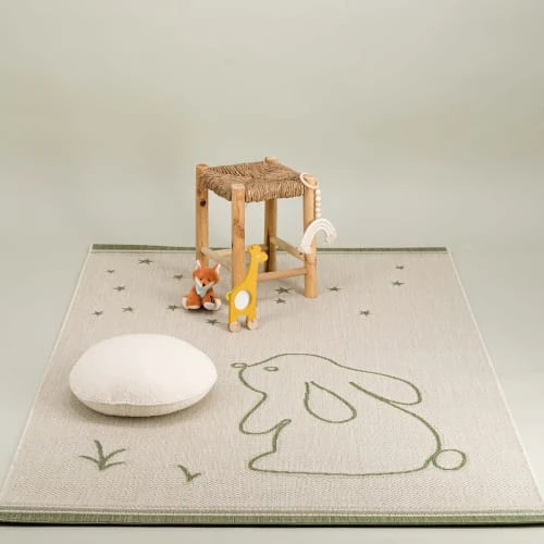 AFK Living Tapis Enfant Intérieur Exterieur Petit Lapin 120x170 – Image 2