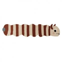 OYOY Living Design Tapis Enfant Larve Marron En Laine Et En Coton H40x180cm