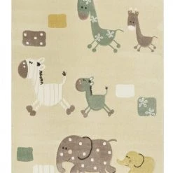Esprit Tapis Enfant Motif Animaux Beige 200x290