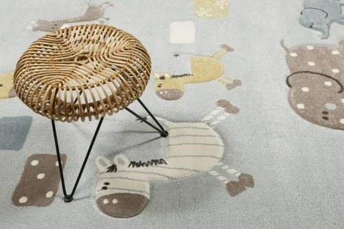 Esprit Tapis Enfant Motif Animaux Bleu 160x225 – Image 2