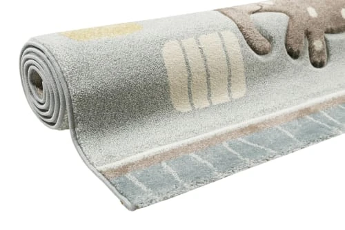 Esprit Tapis Enfant Motif Animaux Bleu 160x225 – Image 5