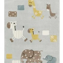 Esprit Tapis Enfant Motif Animaux Bleu 80x150