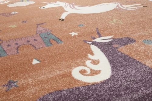 Esprit Tapis Enfant Motif Licorne Orange 133x200 – Image 5