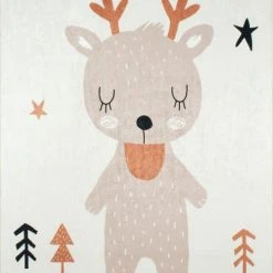 Nazar Tapis Enfant Motif Renne Marron 160x230