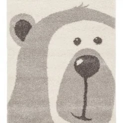 AFK Living Tapis Enfant Ourson Gris 80x150