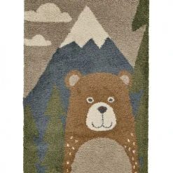 AFK Living Tapis Enfant Petit Ours Dans La Foret 120x170