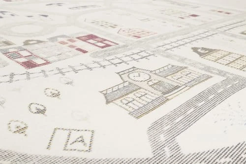 Smart Kids Tapis Enfant Plat Réversible Motif Forêt Ou Ville 100X160 – Image 3