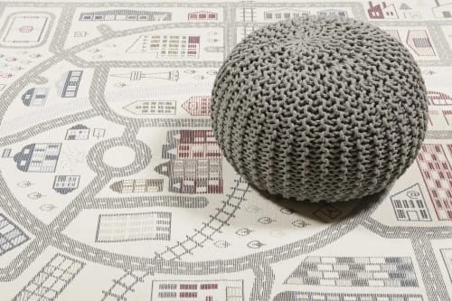 Smart Kids Tapis Enfant Plat Réversible Motif Forêt Ou Ville 140x200 – Image 2