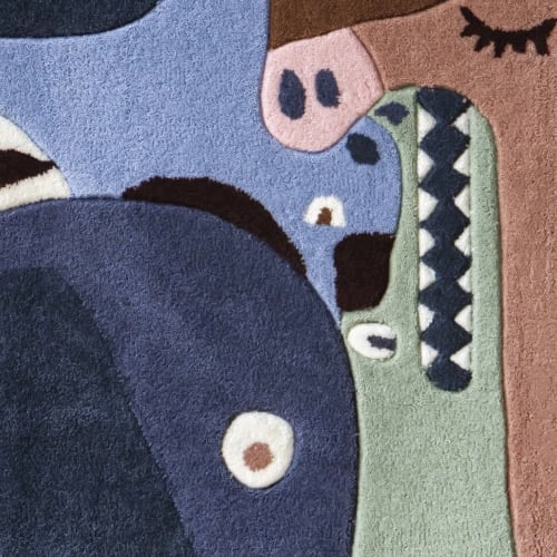 AFK Living Tapis Enfant Puzzle Animaux Multicolore 120x140 – Image 4