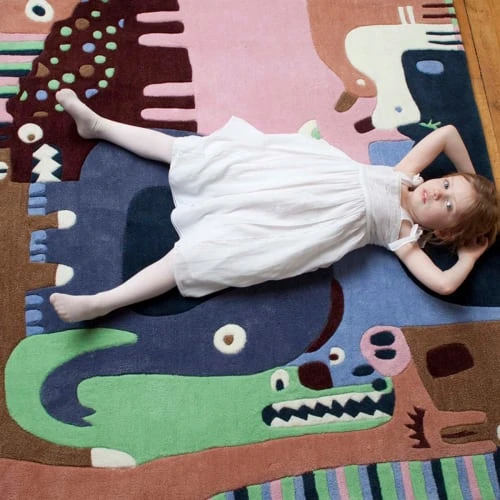 AFK Living Tapis Enfant Puzzle Animaux Multicolore 160x190 – Image 3