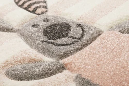 SIGIKID Tapis Enfant Rayé Pastel Motif Animaux 200x290 – Image 4