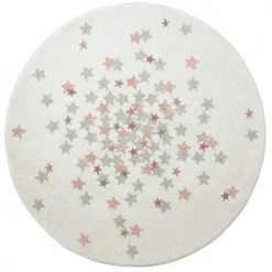 AFK Living Tapis Enfant Rond Nova Rose 120x120