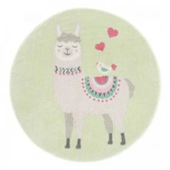 Un Amour De Tapis Tapis Enfant Vert 100x100 Rond