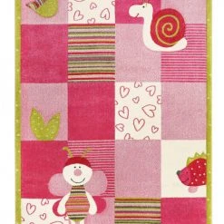 Esprit Tapis Enfantmotif Abeille Escargot Rose 133X200