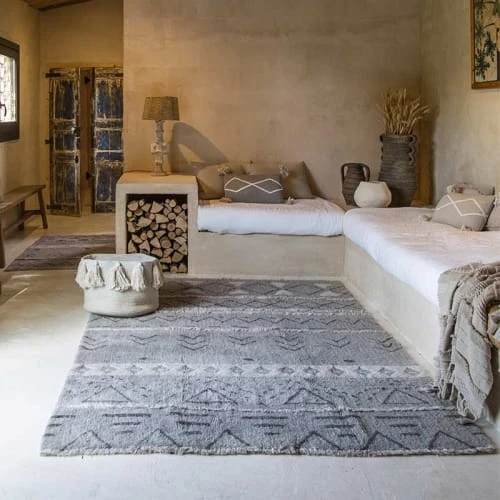 Lorena Canals Tapis Enfant Tapis Ethnique BerbĂšre En Laine Bleu 140x200 â Image 2