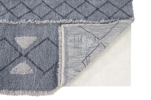 Lorena Canals Tapis Enfant Tapis Ethnique BerbĂšre En Laine Bleu 140x200 â Image 4