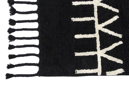 Lorena Canals Tapis Enfant Tapis Ethnique Design En Coton Noir 140x200 – Image 5