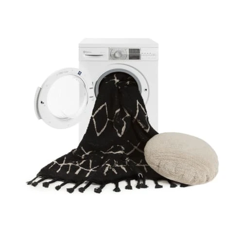 Lorena Canals Tapis Enfant Tapis Ethnique Design En Coton Noir 140x200 – Image 6