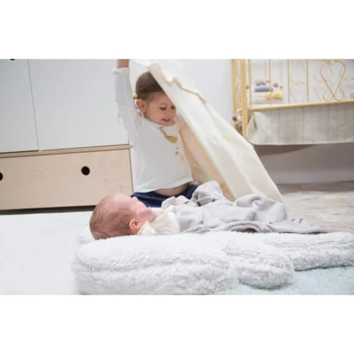 Lorena Canals Tapis Enfant Tapis Ethnique Enfant En Coton Bleu 120x160 – Image 3