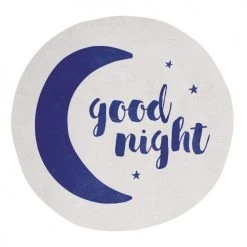Lilipinso Tapis Enfant Tapis Good Night En Coton Bleu
