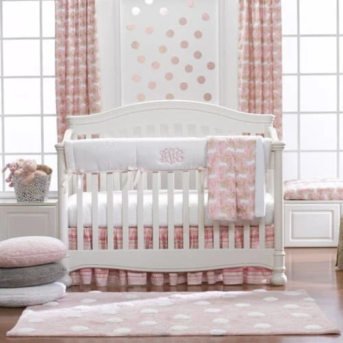 Lorena Canals Tapis Enfant Tapis Lavable à Pois Blancs En Coton Rose 120x160 – Image 2