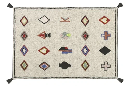 Lorena Canals Tapis Enfant Tapis Lavable En Coton Beige 140x200