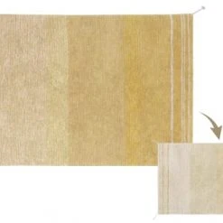 Lorena Canals Tapis Enfant Tapis Lavable En Coton Jaune 170x240