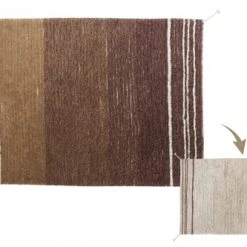 Lorena Canals Tapis Enfant Tapis Lavable En Coton Marron 120x160