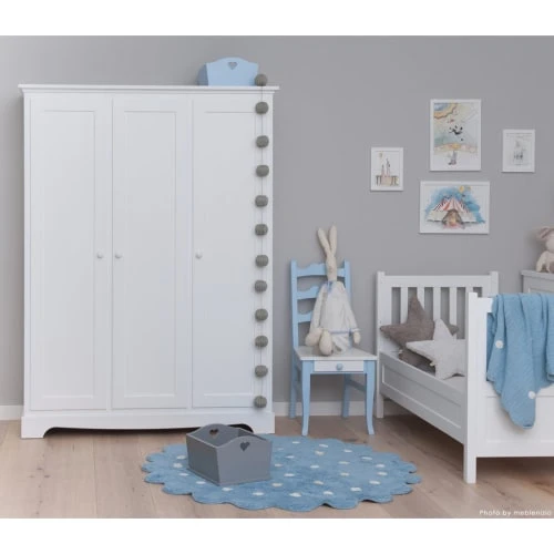 Lorena Canals Tapis Enfant Tapis Lavable En Forme De Biscuit En Coton Bleu 140x140 – Image 6