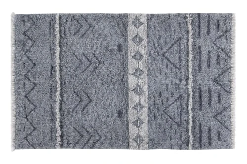 Lorena Canals Tapis Enfant Tapis Lavable En Laine Bleu 80x140