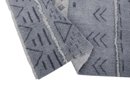 Lorena Canals Tapis Enfant Tapis Lavable En Laine Bleu 80x140 – Image 5