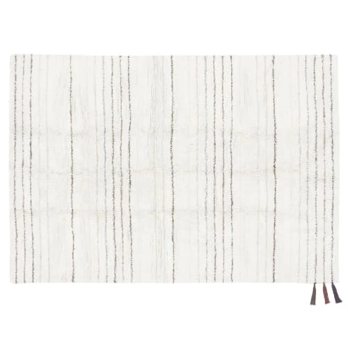 Lorena Canals Tapis Enfant Tapis Lavable En Laine Grise 140 X 200