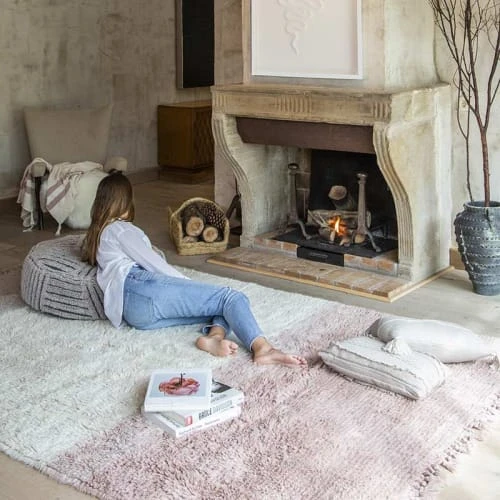 Lorena Canals Tapis Enfant Tapis Lavable En Laine Rose 140x200 – Image 4