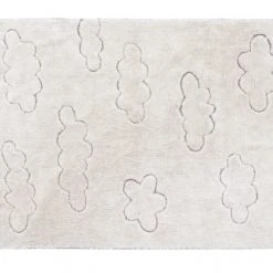 Lorena Canals Tapis Enfant Tapis Lavable Nuage En Coton Blanc 140x200