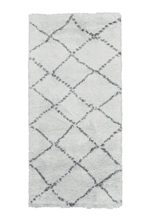 AFK Living Tapis Enfant Tapis Long Shaggy Nomad Beige 80x200cm