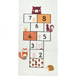 Wadiga Tapis Enfant Tapis Marelle Enfant Coton Multicolore - 70x140cm