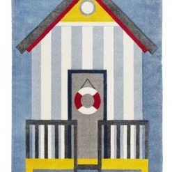 Esprit Tapis Enfant Tapis Motif Cabine De Plage Colorée 120x170