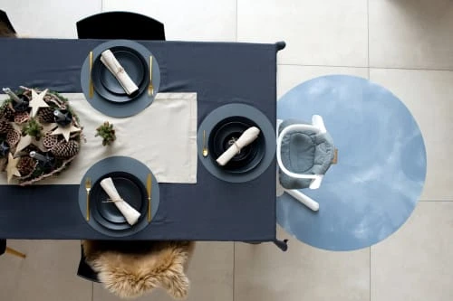 ToddleKind Tapis Enfant Tapis Multifonction En Vinyle Bébé Bleu Nuit Diamètre 105cm – Image 2