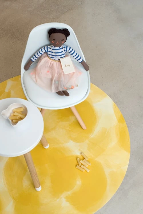 ToddleKind Tapis Enfant Tapis Multifonction En Vinyle Bébé Jaune Diamètre 105cm – Image 2