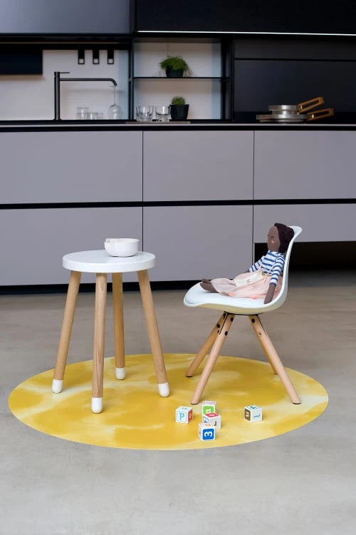 ToddleKind Tapis Enfant Tapis Multifonction En Vinyle Bébé Jaune Diamètre 105cm – Image 3