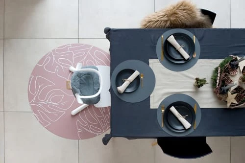 ToddleKind Tapis Enfant Tapis Multifonction En Vinyle Bébé Rose Diamètre 105cm – Image 2